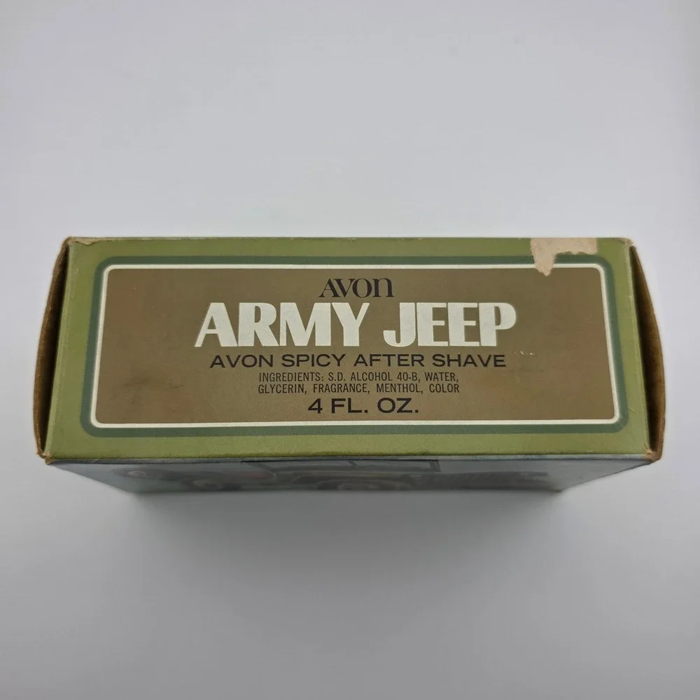 Avon Army Jeep Spicy After‎ Shave Vintage Collectible with Box